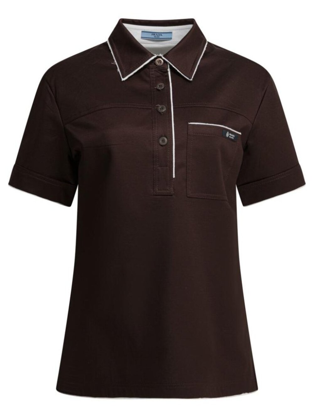 Prada Lisle Thread Polo Shirt Tag Size 42 Women